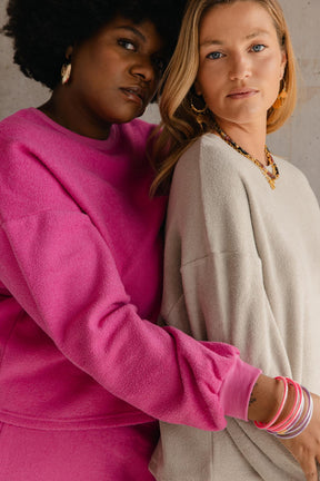 Sweat Cocoon 100% Coton - Fushia