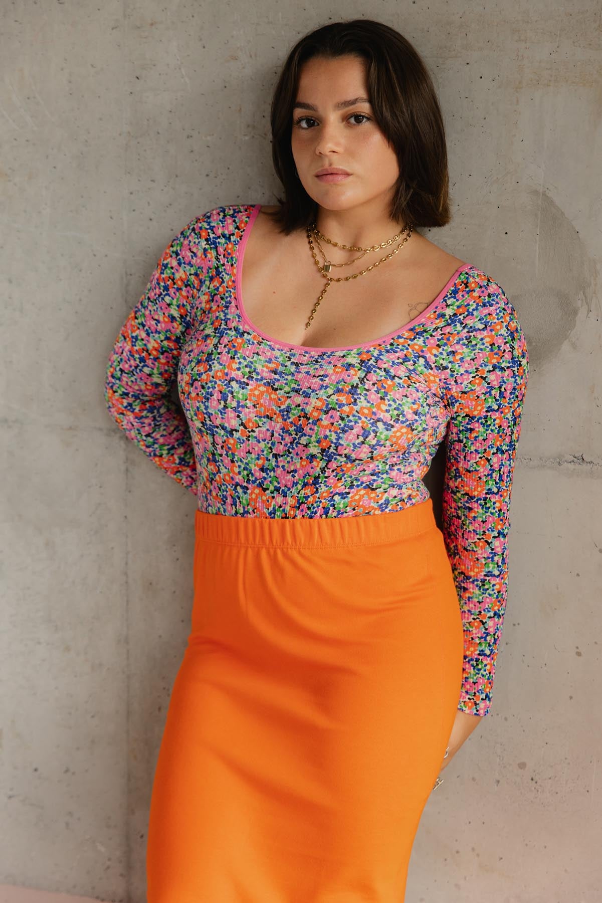 Rachel fait du 38 et porte une taille M* 