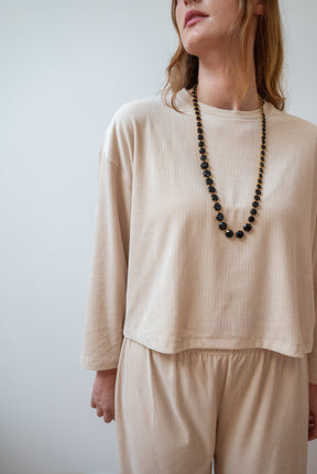 We Are Jolies - Femme - Ensemble - Velours - Sable - Beige - Confortable 