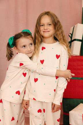 Pyjama manches longues enfant - Petit Coeur