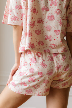 Pyjama femme short coton BIO - signe astro - astrologie - Pyjashort - We Are Jolies
