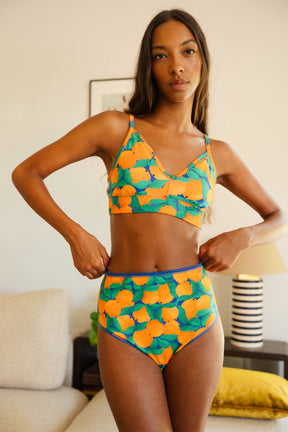 Culotte Taille Haute Coton BIO - Tangerine