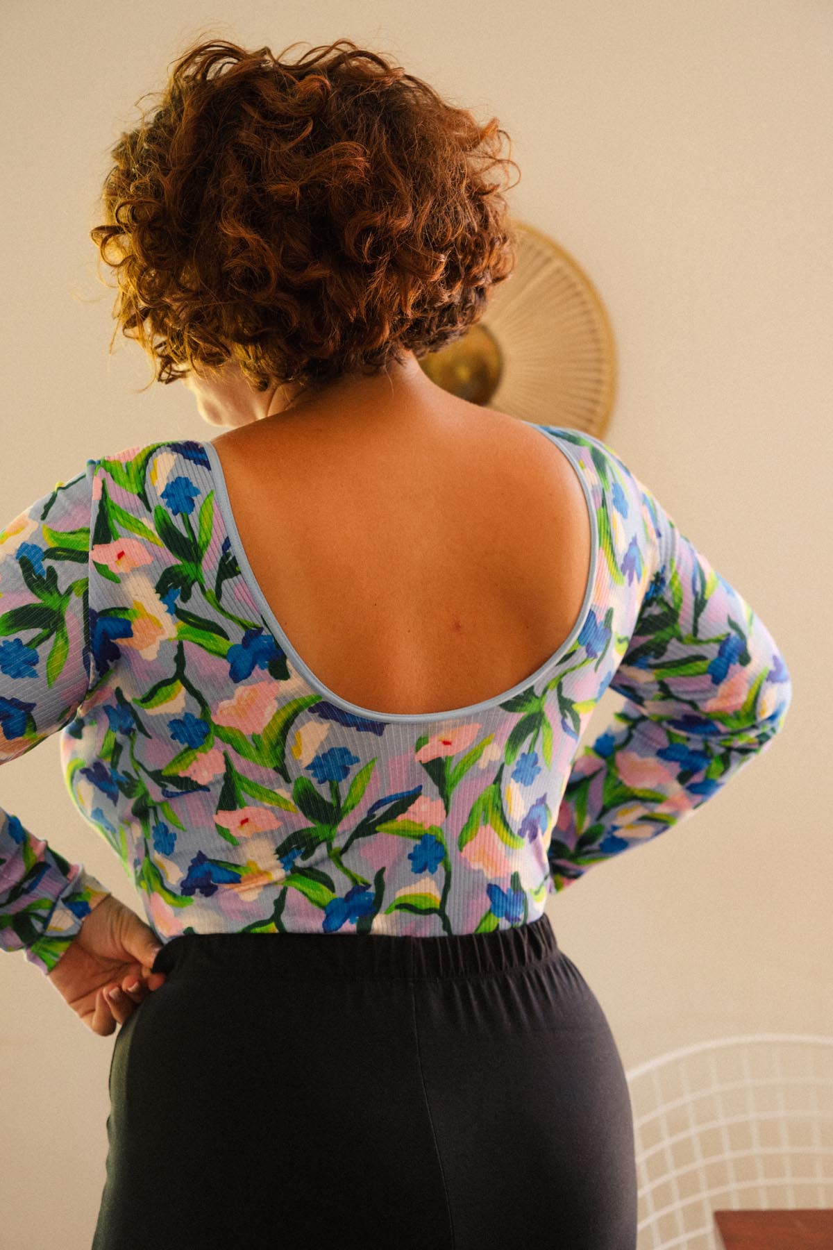 Amandine is a size 44 and wears a size 2XL