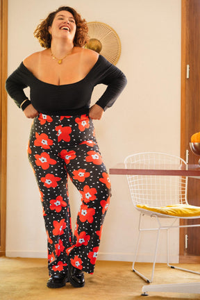 Pantalon Coton BIO Évasé - Atlas rouge