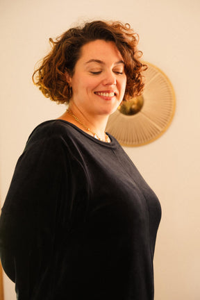 Amandine fait du 44 et porte une taille 2XL