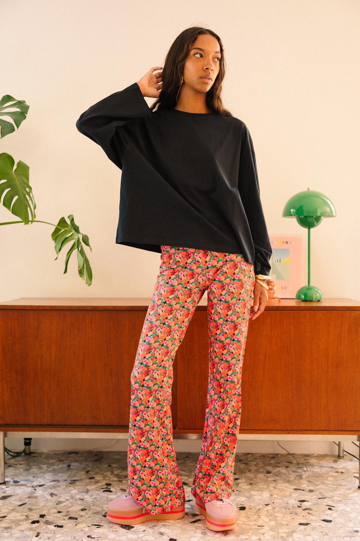 Pantalon Coton BIO Évasé - Aquarelle