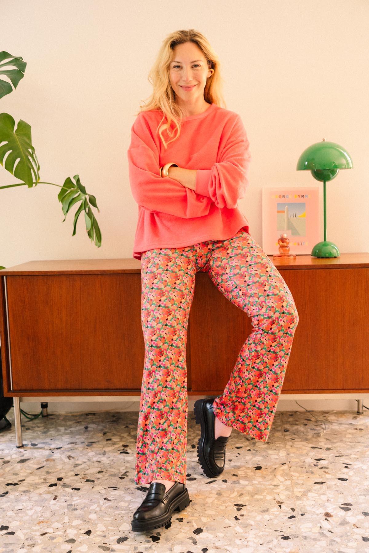 Pantalon Coton BIO Évasé - Aquarelle