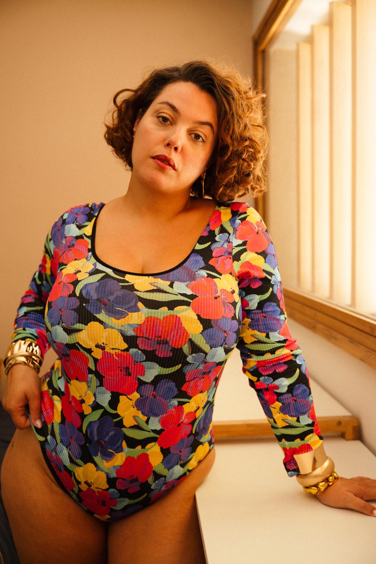 Amandine is a size 44 and wears a size 2XL