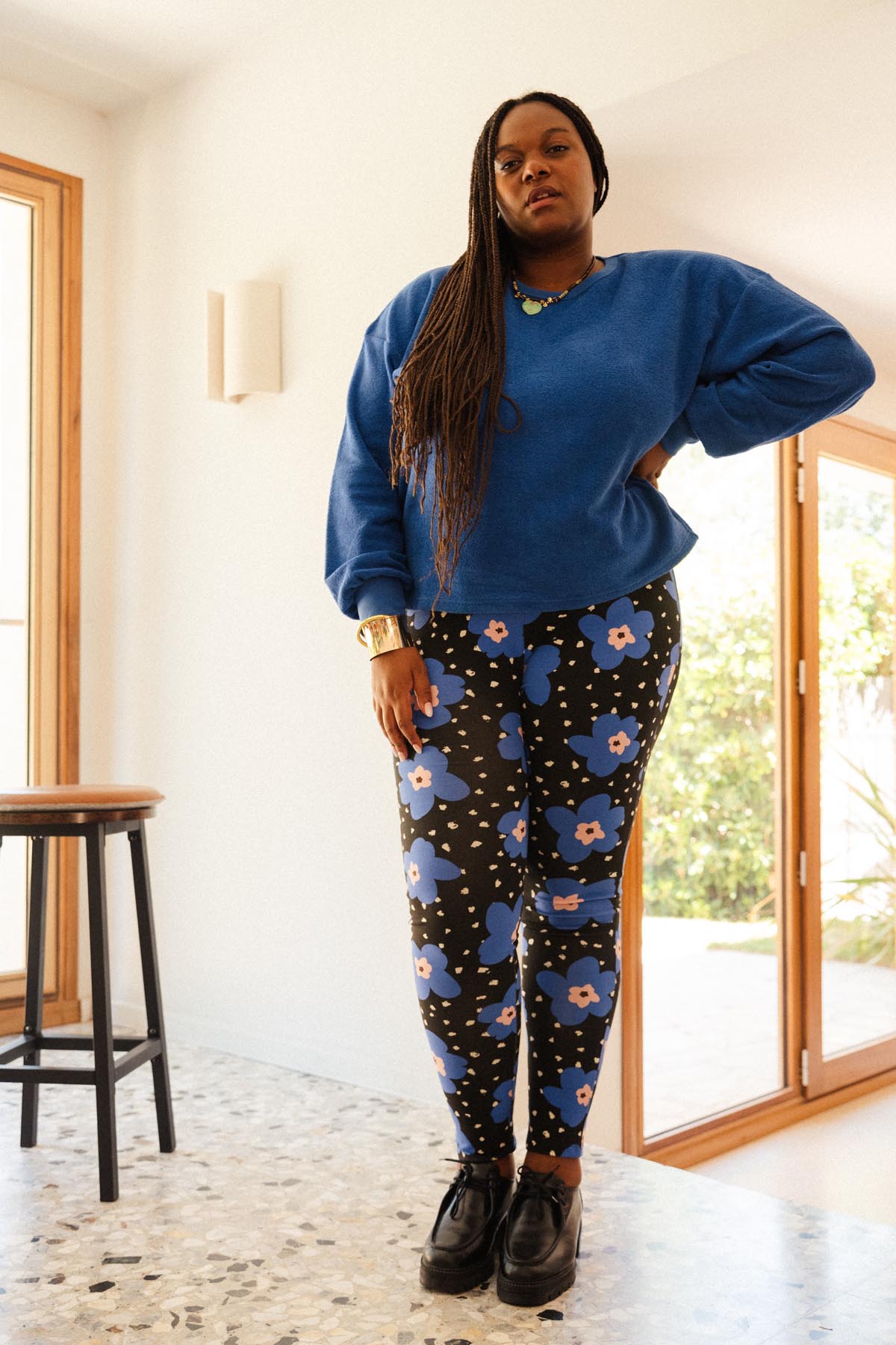 Leggings Coton - Atlas Bleu