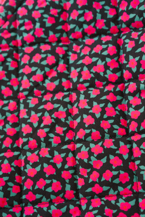 Sac matelassé - Mini Fleurs Fuchsia