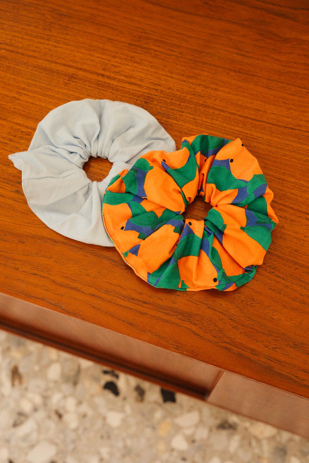 2-pack Oversized Scrunchie - Tangerine | Green