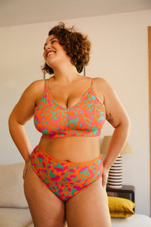1 BRASSIÈRE + 1 CULOTTE TAILLE HAUTE - Néroli Fuchsia