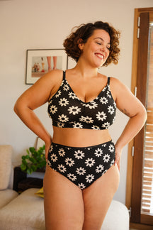 1 BRASSIÈRE + 1 CULOTTE TAILLE HAUTE - Dahlia Noir