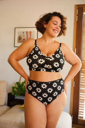 1 BRASSIÈRE + 1 CULOTTE TAILLE HAUTE - Dahlia Noir