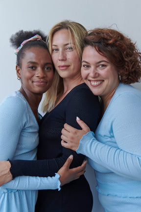 Pyjama Long Pointelle Coton BIO - Bleu ciel