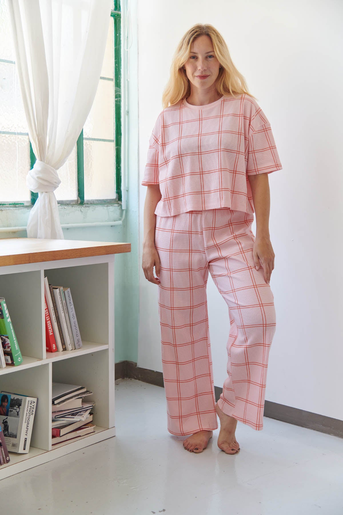 Chemisier CLARINA Beige à Carreaux Bruns Et Orange - Taille XL (44FR/16UK) - Coton/polyester - Occasion Très Bon état