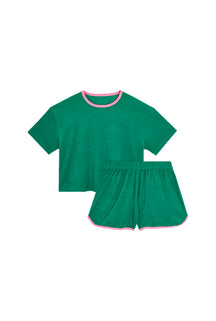 Ensemble Éponge Coton BIO - Vert et Rose