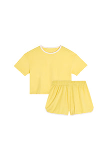 Ensemble Éponge Coton BIO - Jaune et Blanc