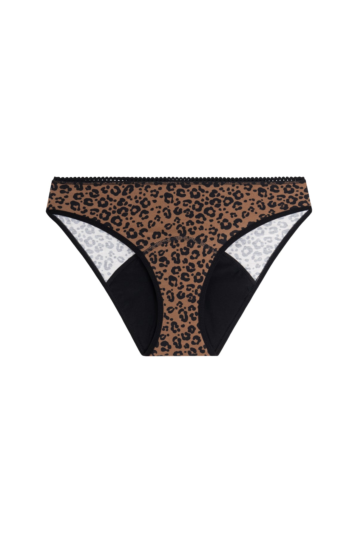 Culotte menstruelle Flux Abondant GOTS - Léopard Marron