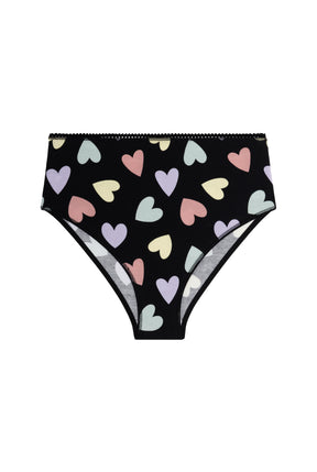 Culotte Taille Haute Coton BIO - Big Love Noir