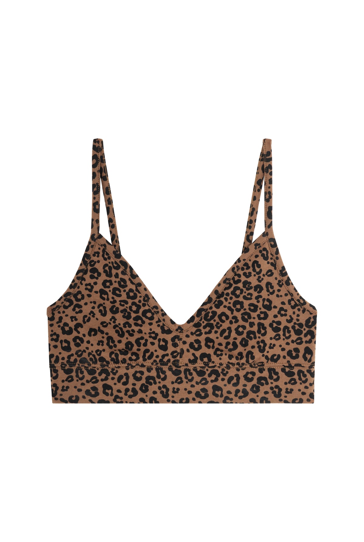 Brassière Coton BIO - Léopard Marron