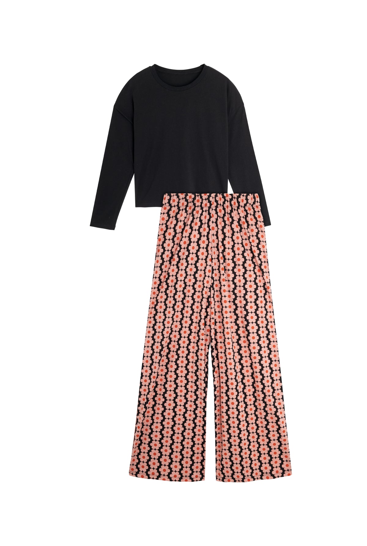 Pyjama Manches Longues Coton BIO - Monique Noir