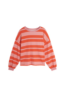 Sweat 100% Coton BIO - Retro Lines Rouge