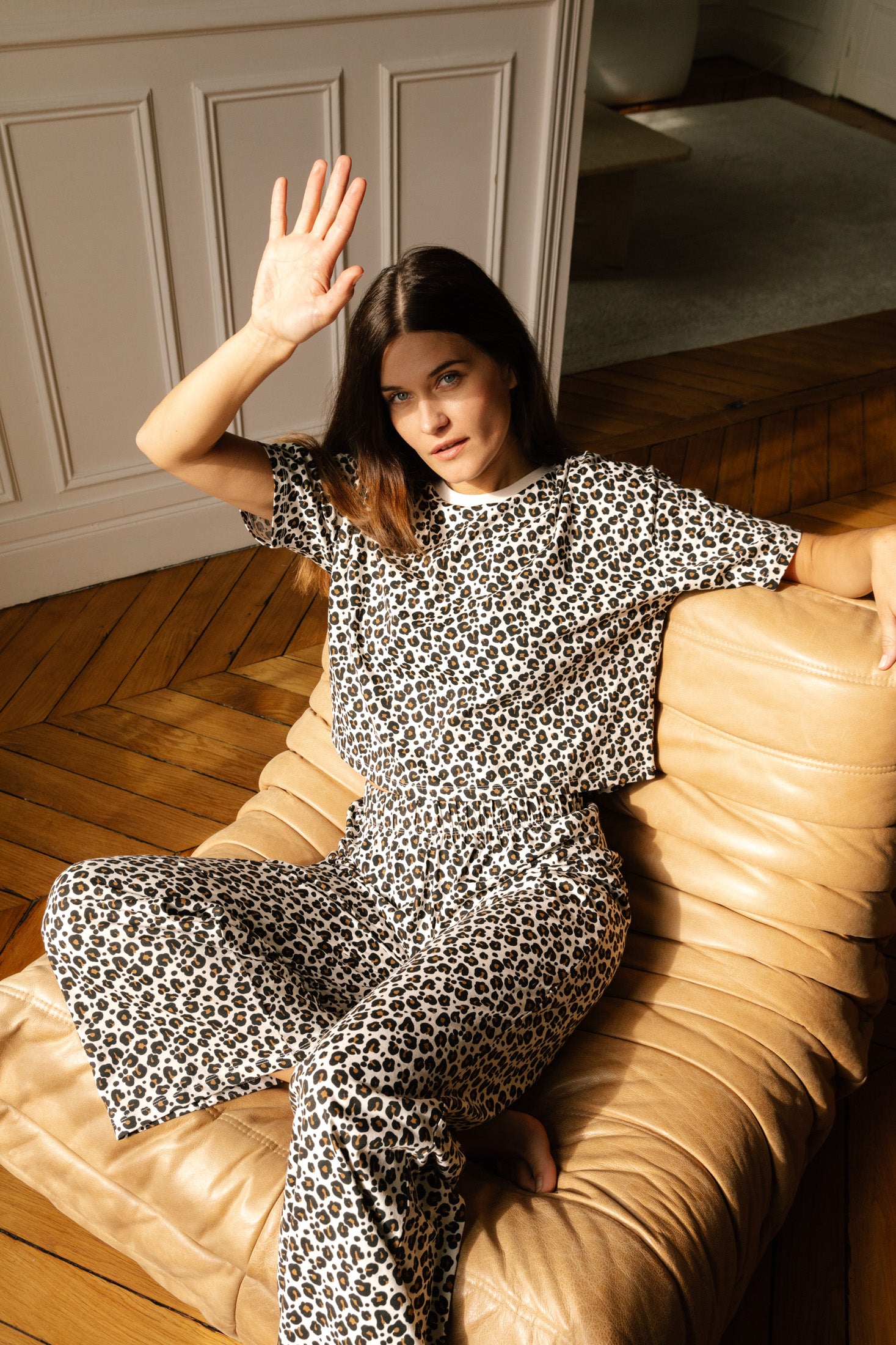 Pyjama long coton BIO - leopard - Pyjamas longs - We Are Jolies