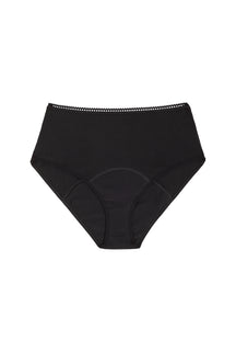 Culotte menstruelle Taille Haute - Flux abondant GOTS | Pirate Black