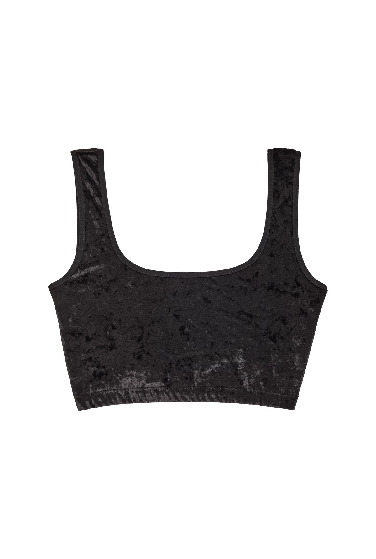 Top Velours Marbré - Noir