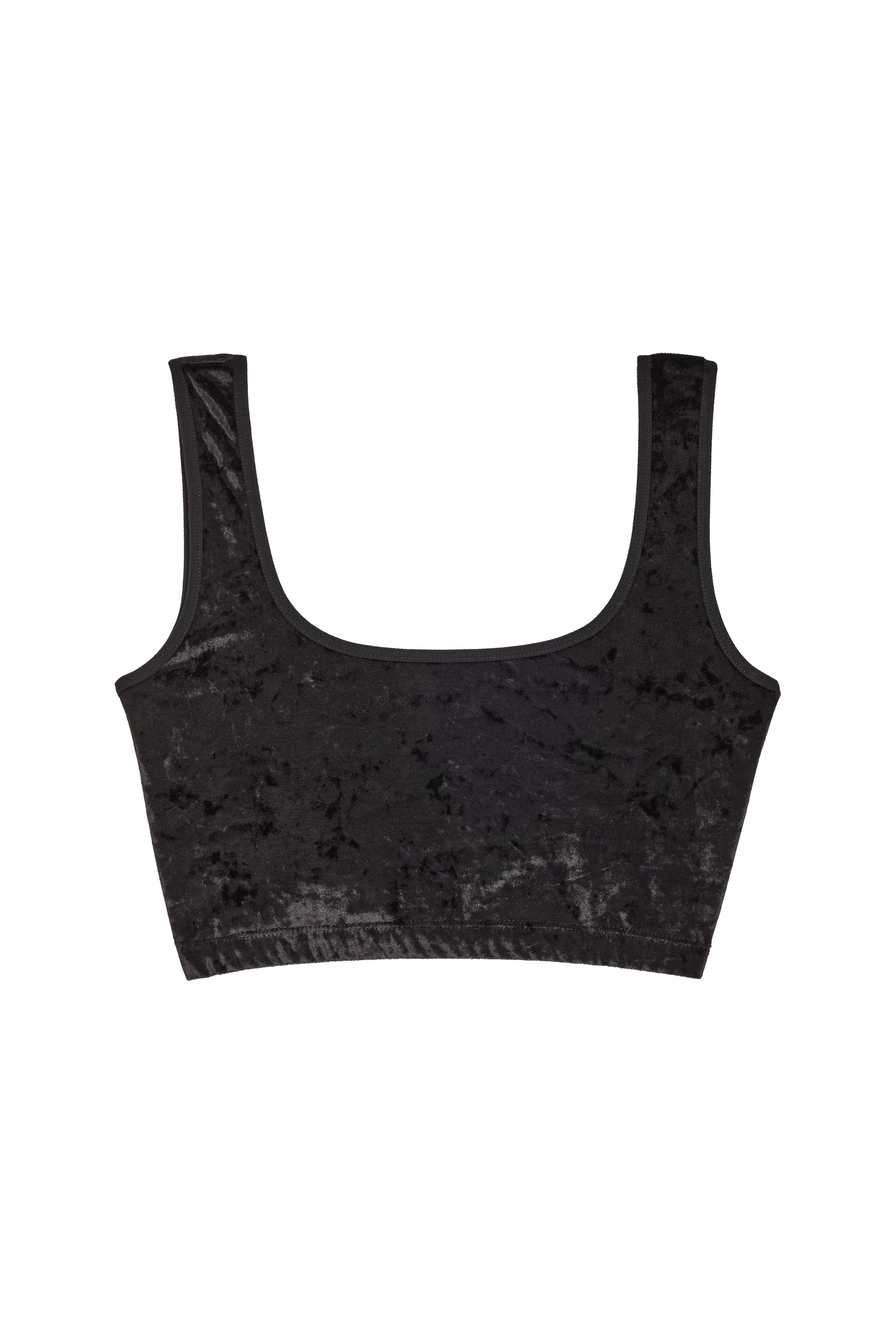 Top Velours Marbré - Noir