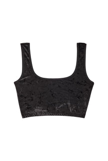 Top Velours Marbré - Noir