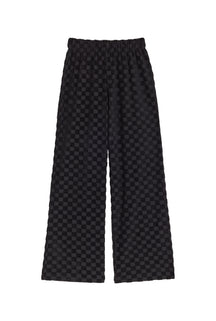 Pantalon Éponge Damier 100% Coton BIO - Noir