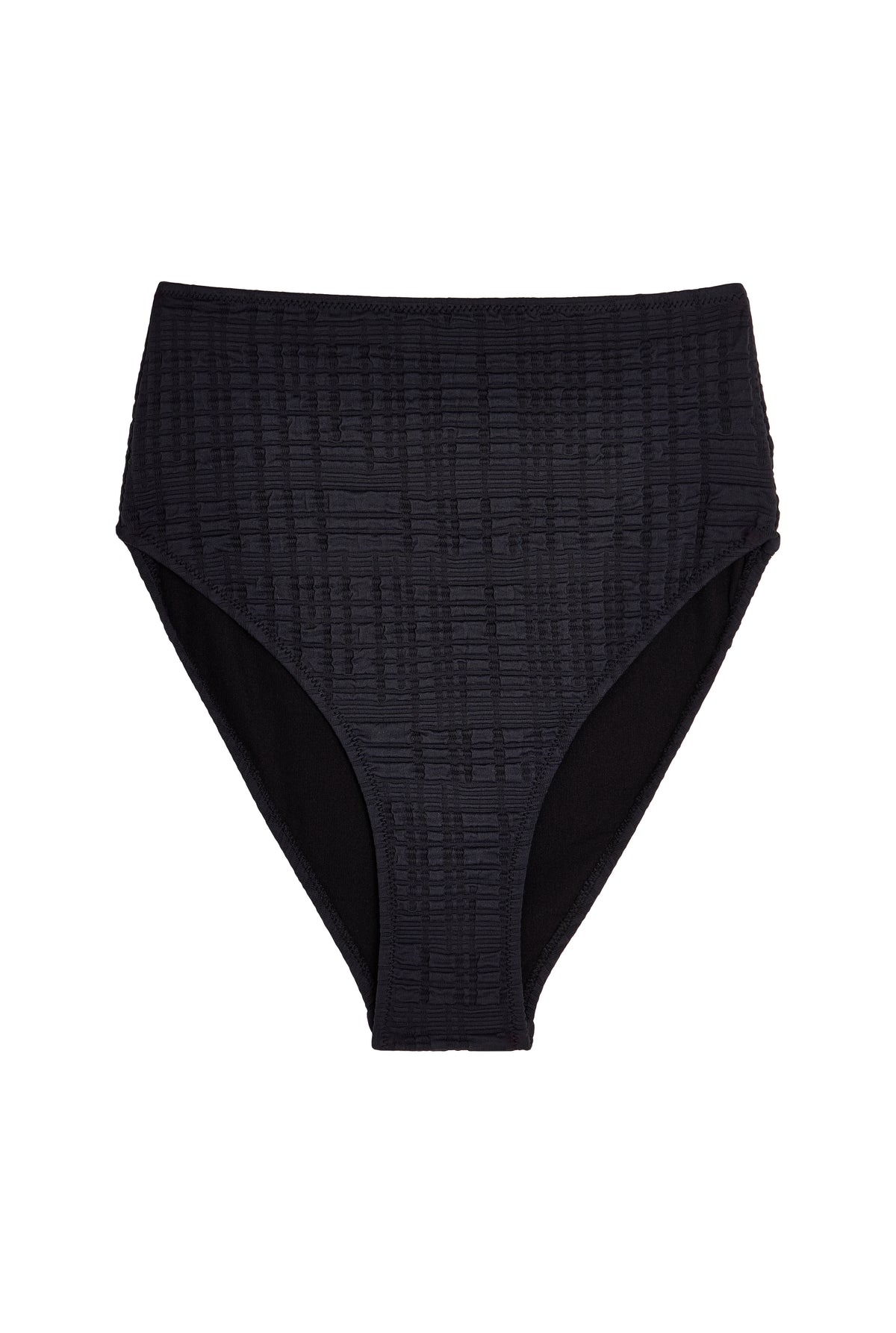 Culotte Taille Haute Maillot - Noir Texturé