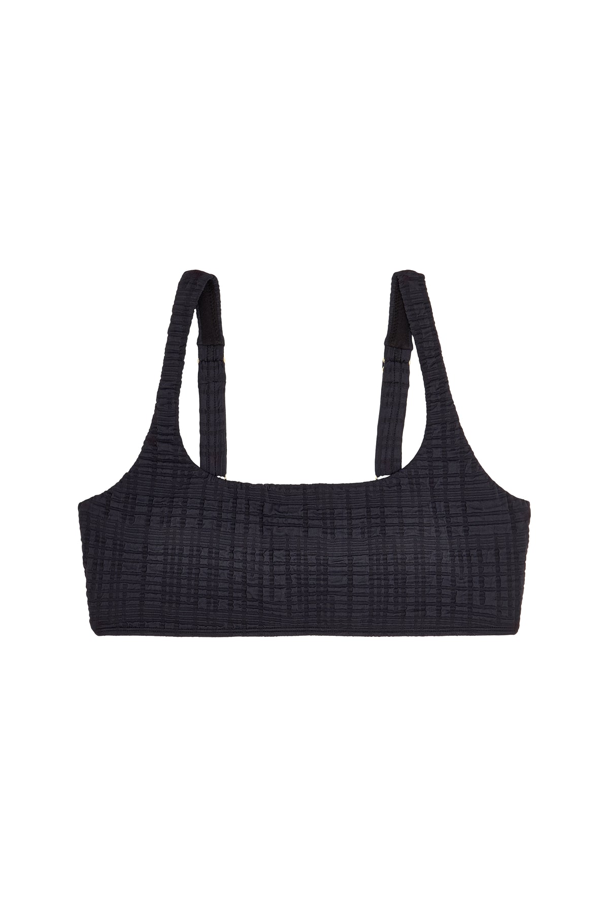 Textured Black Swimsuit Bra