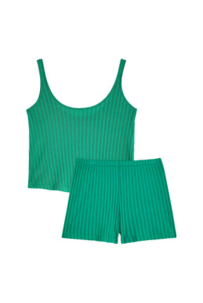 Pyjama Débardeur Coton BIO - Vert