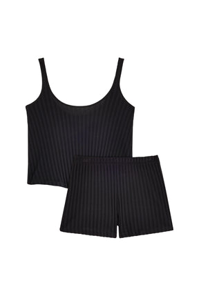 Pyjama Débardeur Coton BIO - Noir