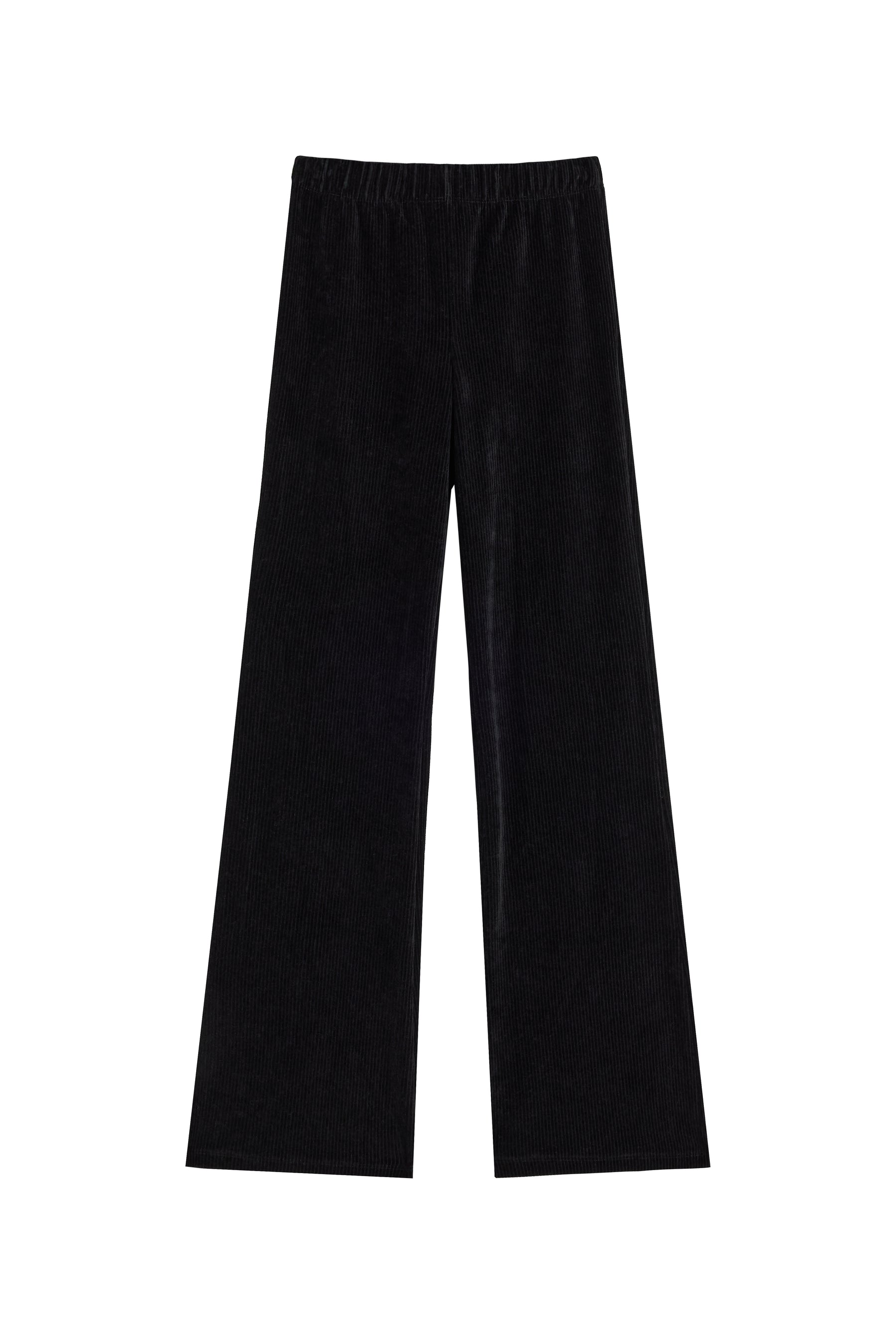 Pantalon Évasé Velours Côtelé - Noir
