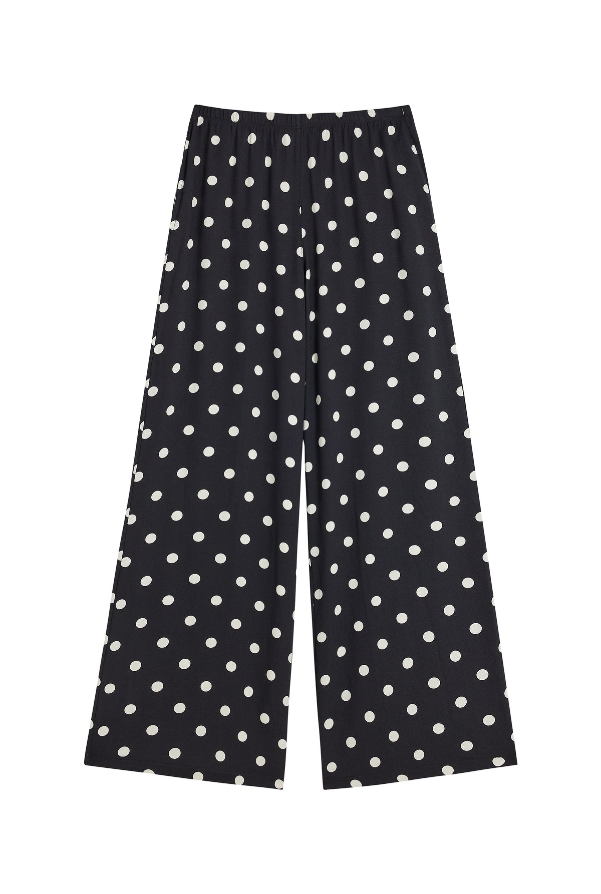 Pantalon Fluide Viscose - Pois Noir