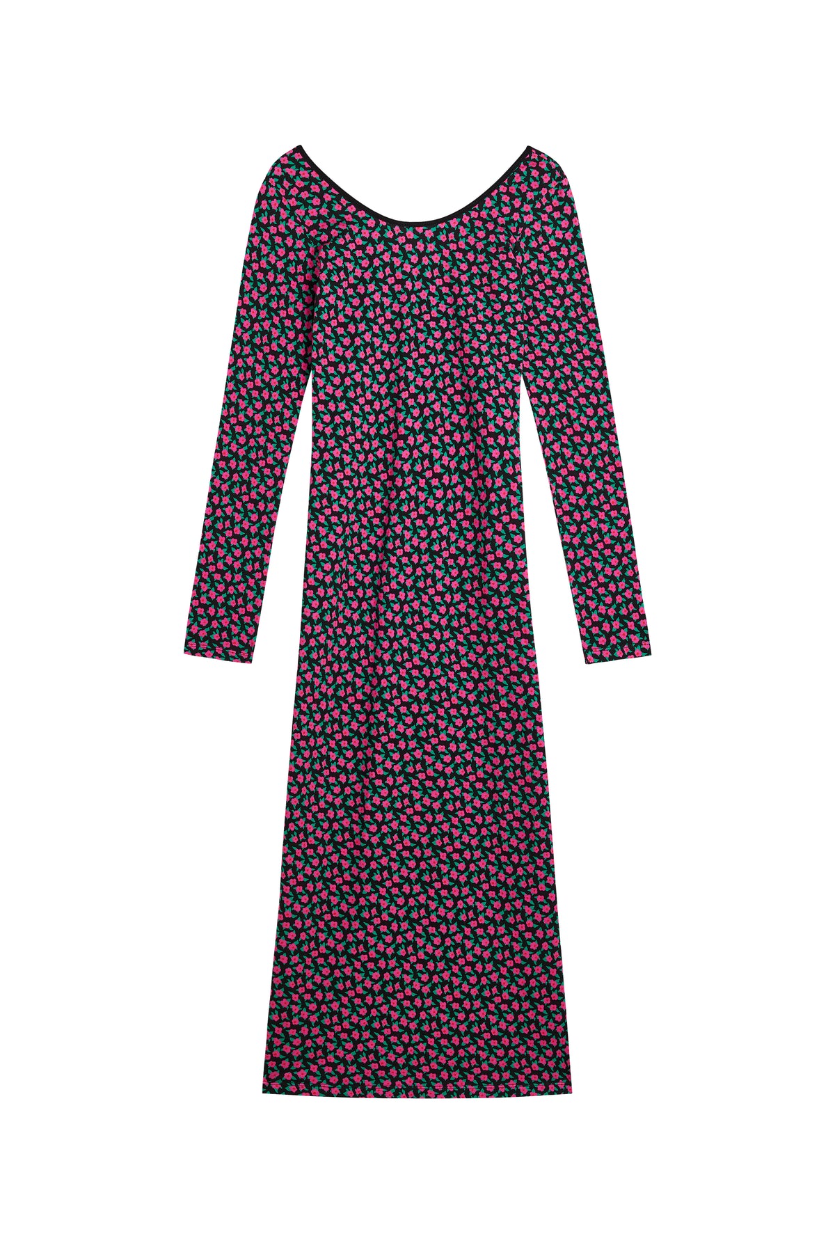 Robe Tube Coton - Mini Fleurs Fuchsia