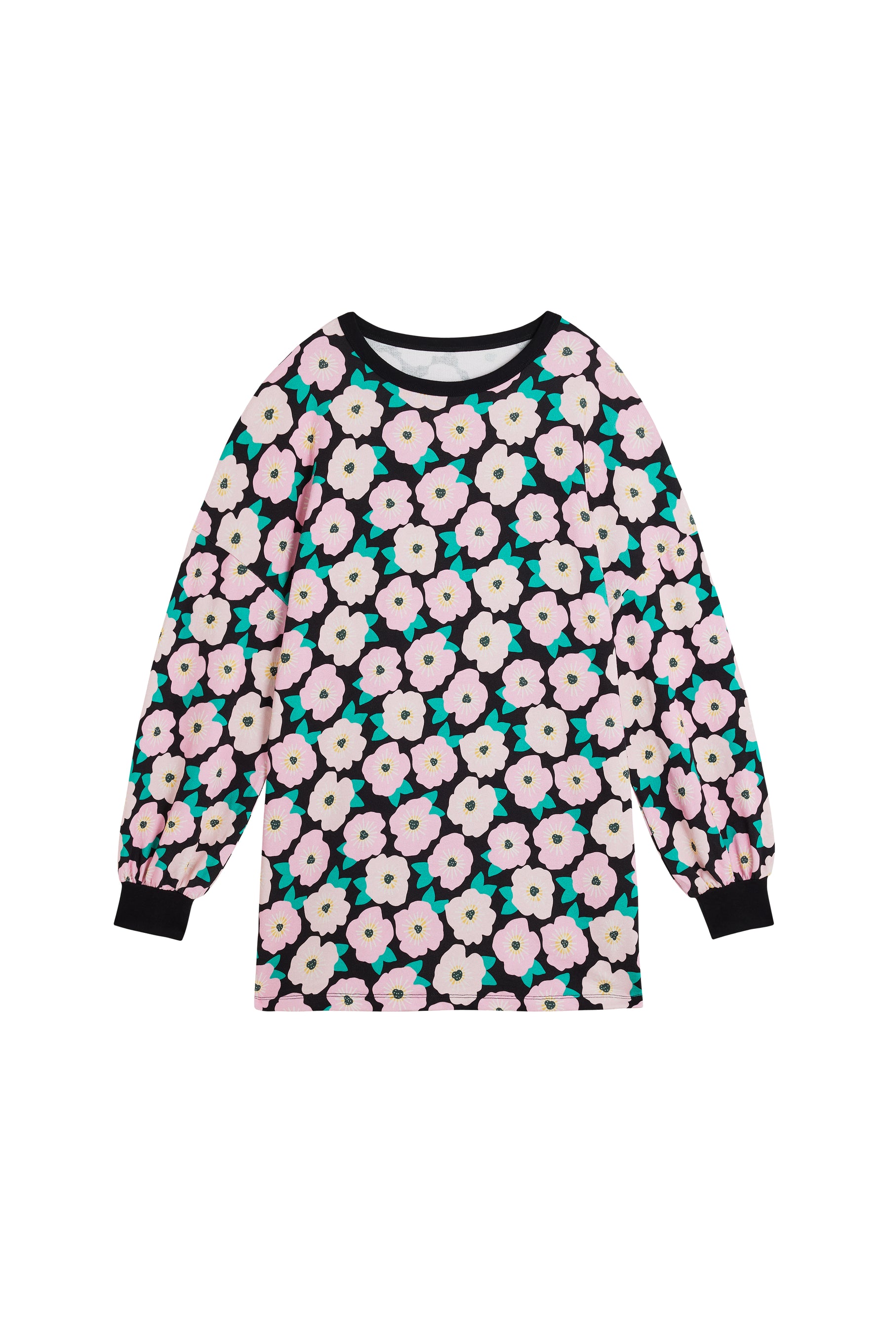 100% Organic Cotton Sweatshirt Dress - Bougainvillea Bico