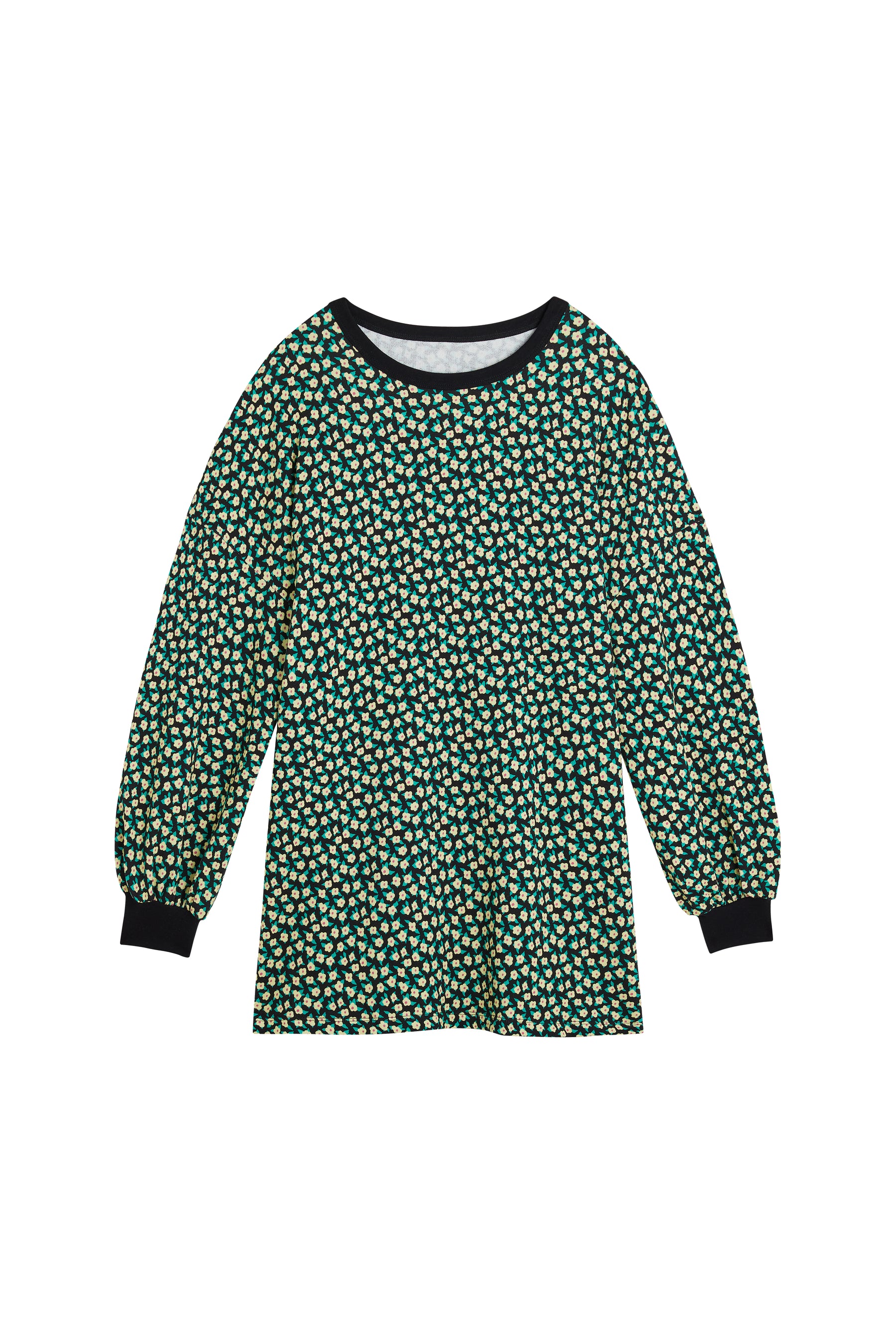 Robe Sweat 100% Coton BIO - Mini Fleurs Jaune