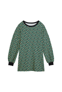 100% Organic Cotton Sweatshirt Dress - Yellow Mini Flowers