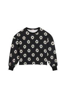100% Cotton Sweatshirt - Black Dahlia