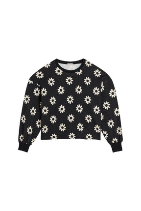 Sweat 100% Coton - Dahlia Noir