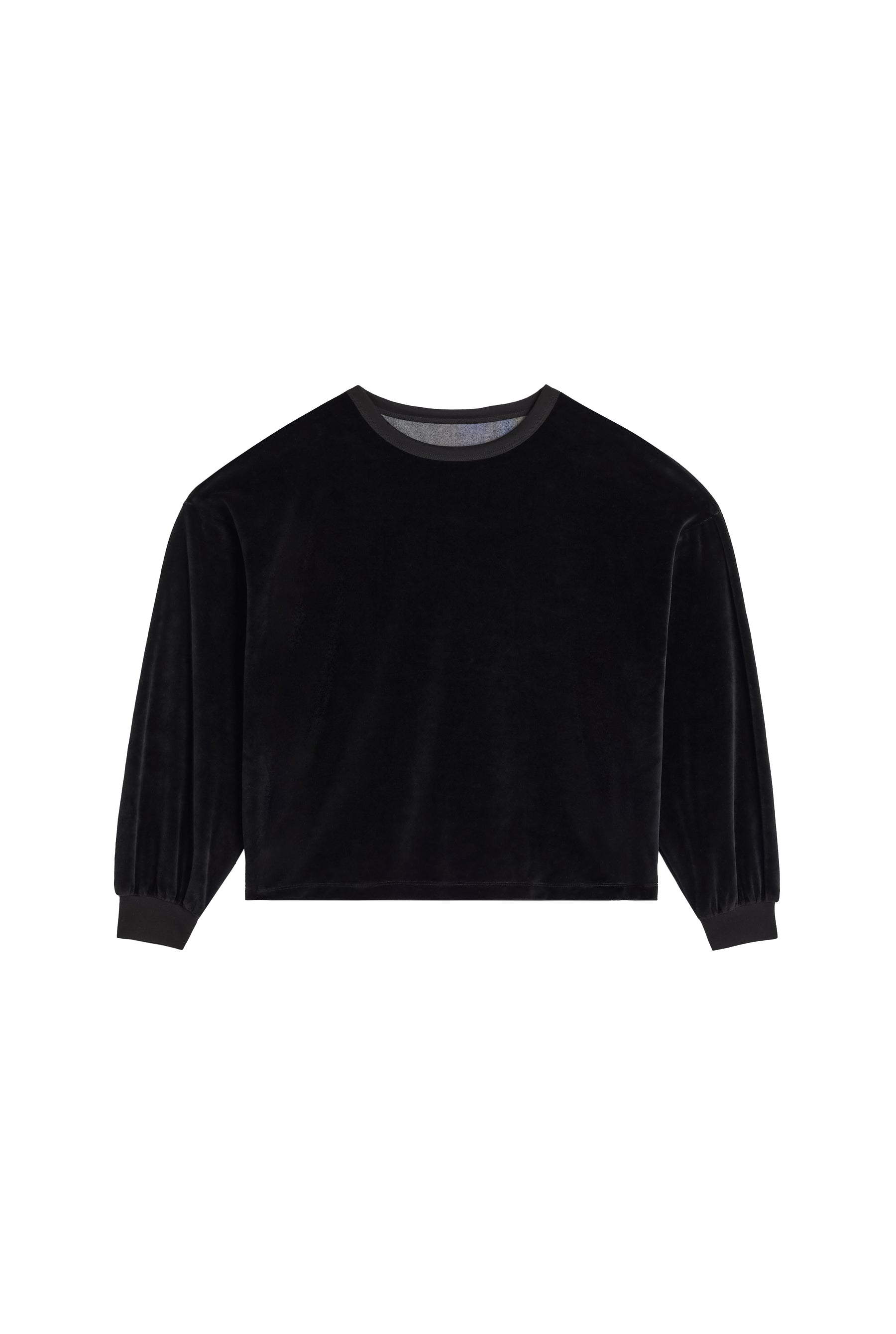 Velvet Sweatshirt - Black