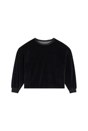Velvet Sweatshirt - Black