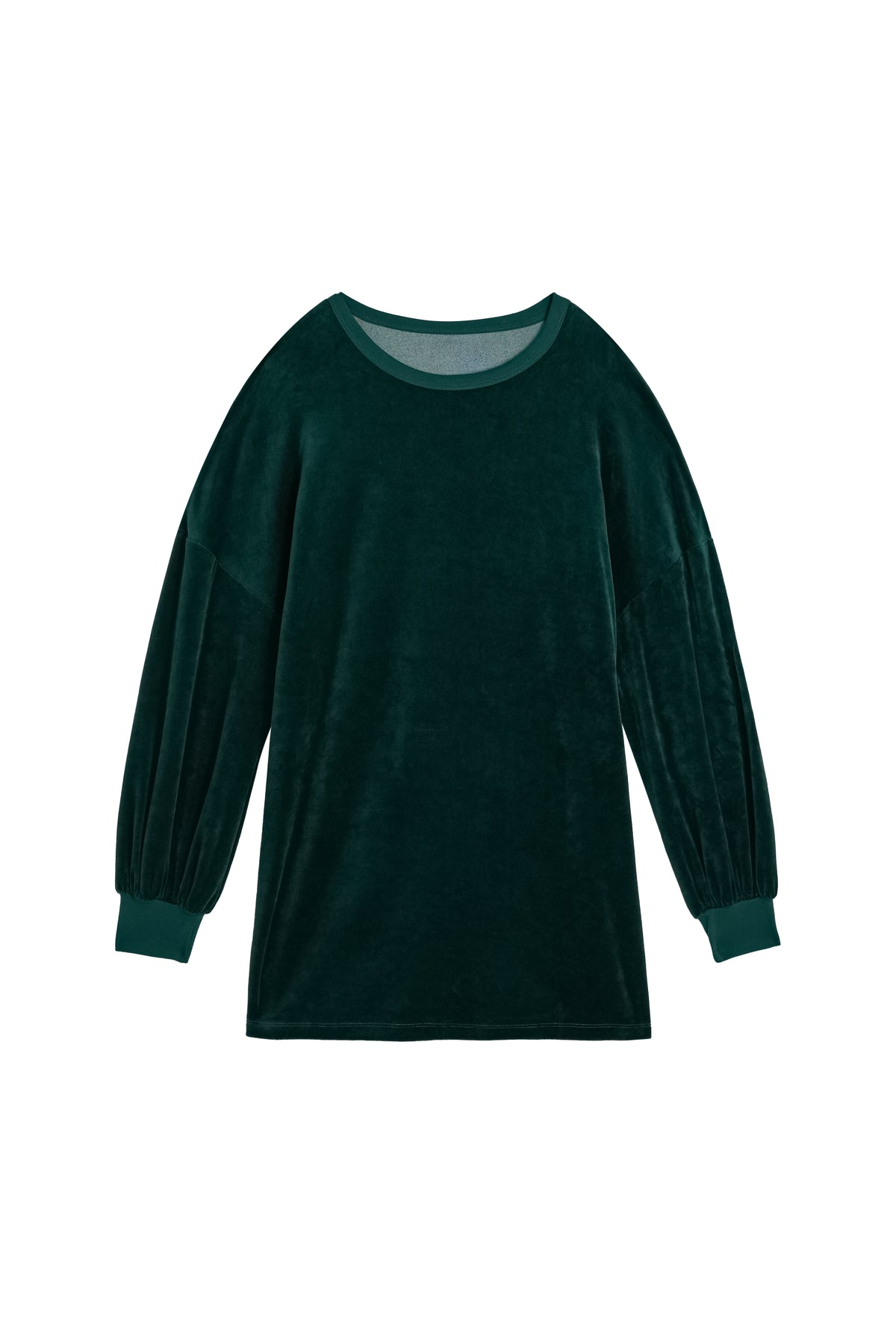 Robe Sweat Velours - Vert Foncé