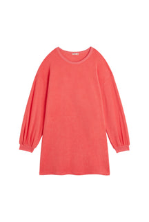Organic Cotton Cocoon Sweatshirt Dress - Pink