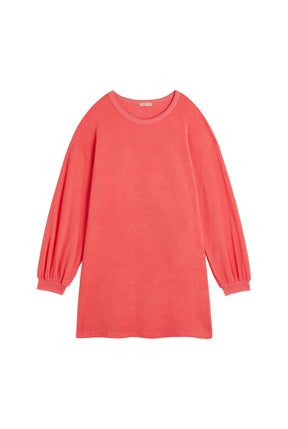 Robe Sweat Cocoon Coton BIO - Rose